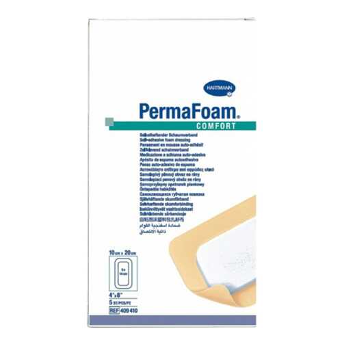 PermaFoam Comfort ПемаФом Комфорт губчатая адгезивная повязка 10 x 20 см в Доктор Столетов