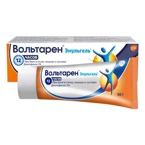 Вольтарен Voltaren гель при боли в спине, мышцах и суставах, гель 2%, 50 г в Доктор Столетов