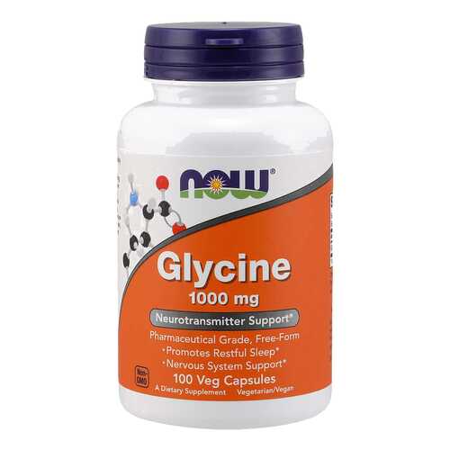 Для нервной системы NOW Glycine 1000 мг 100 капсул в Доктор Столетов