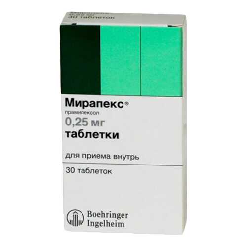 Мирапекс таблетки 0,25 мг №30 в Доктор Столетов