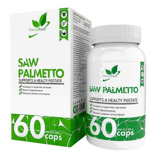 Со Пальметто NaturalSupp Saw Palmetto 500 мг капсулы 60 шт. в Доктор Столетов