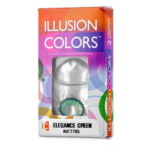 Контактные линзы ILLUSION colors Elegance 2 линзы -1.5D green зеленый в Доктор Столетов