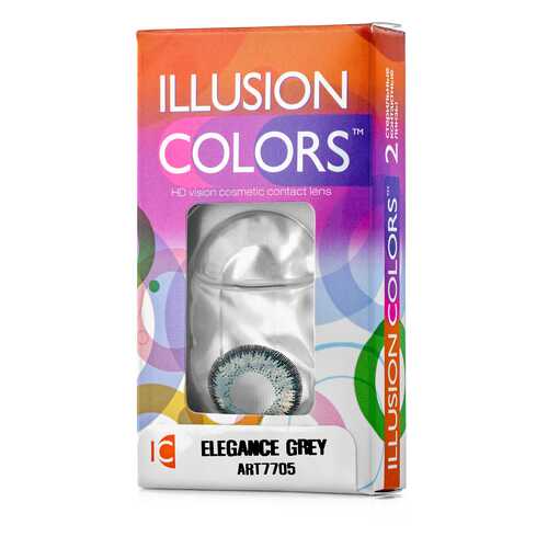 Контактные линзы ILLUSION colors Elegance 2 линзы -1.5D grey серый в Доктор Столетов