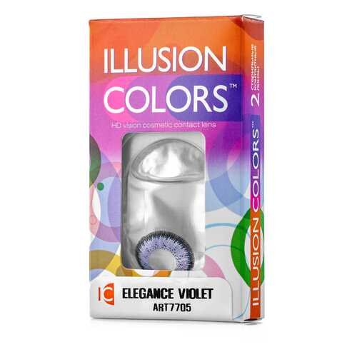 Контактные линзы ILLUSION colors Elegance 2 линзы -1.5D violet фиолетовый в Доктор Столетов