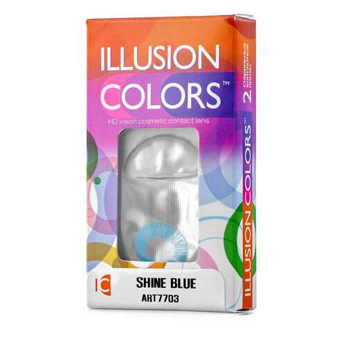 Контактные линзы ILLUSION colors Shine 2 линзы -1.0D blue голубой в Доктор Столетов