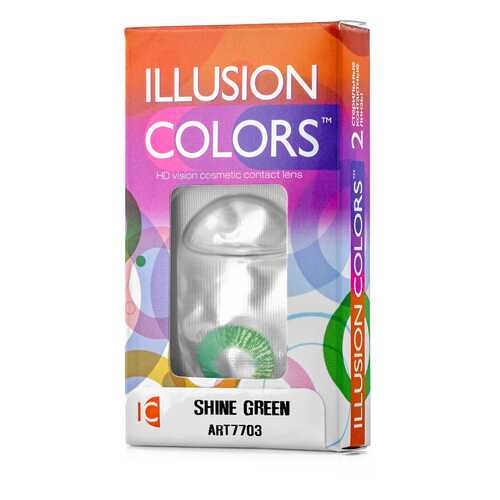 Контактные линзы ILLUSION colors Shine 2 линзы -2.5D green зеленый в Доктор Столетов