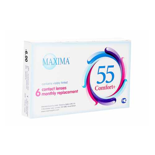 Контактные линзы Maxima 55 Comfort Plus 6 линз R 8,6 -2,25 в Доктор Столетов