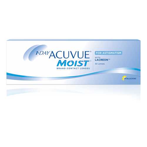 Контактные линзы 1-Day Acuvue Moist for Astigmatism 30 линз -0,25/-0,75/10 в Доктор Столетов