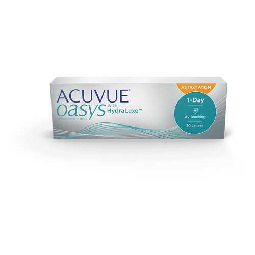 Контактные линзы Acuvue Oasys 1-Day with HydraLuxe for Astigmatism 30 линз -0,25/-1,25/120 в Доктор Столетов