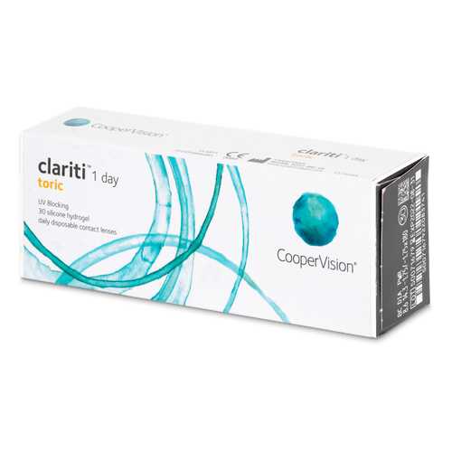 Контактные линзы Clariti 1 day toric 30 линз R 8,6 -1,00/-1,25/120 в Доктор Столетов