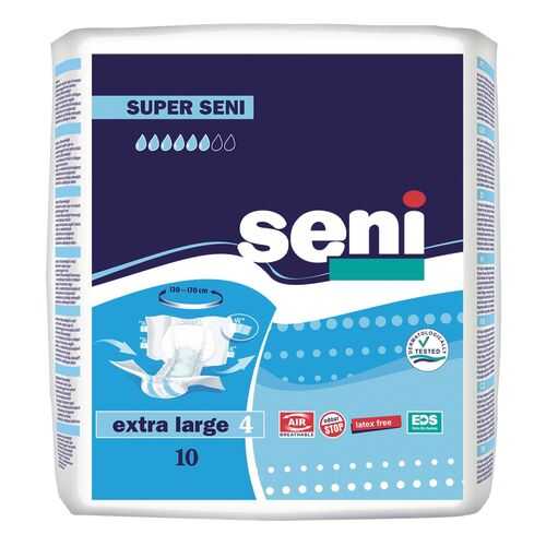 Подгузники для взрослых SENI Super Seni Extra Large, 10 шт (XL10-JA1) в Доктор Столетов